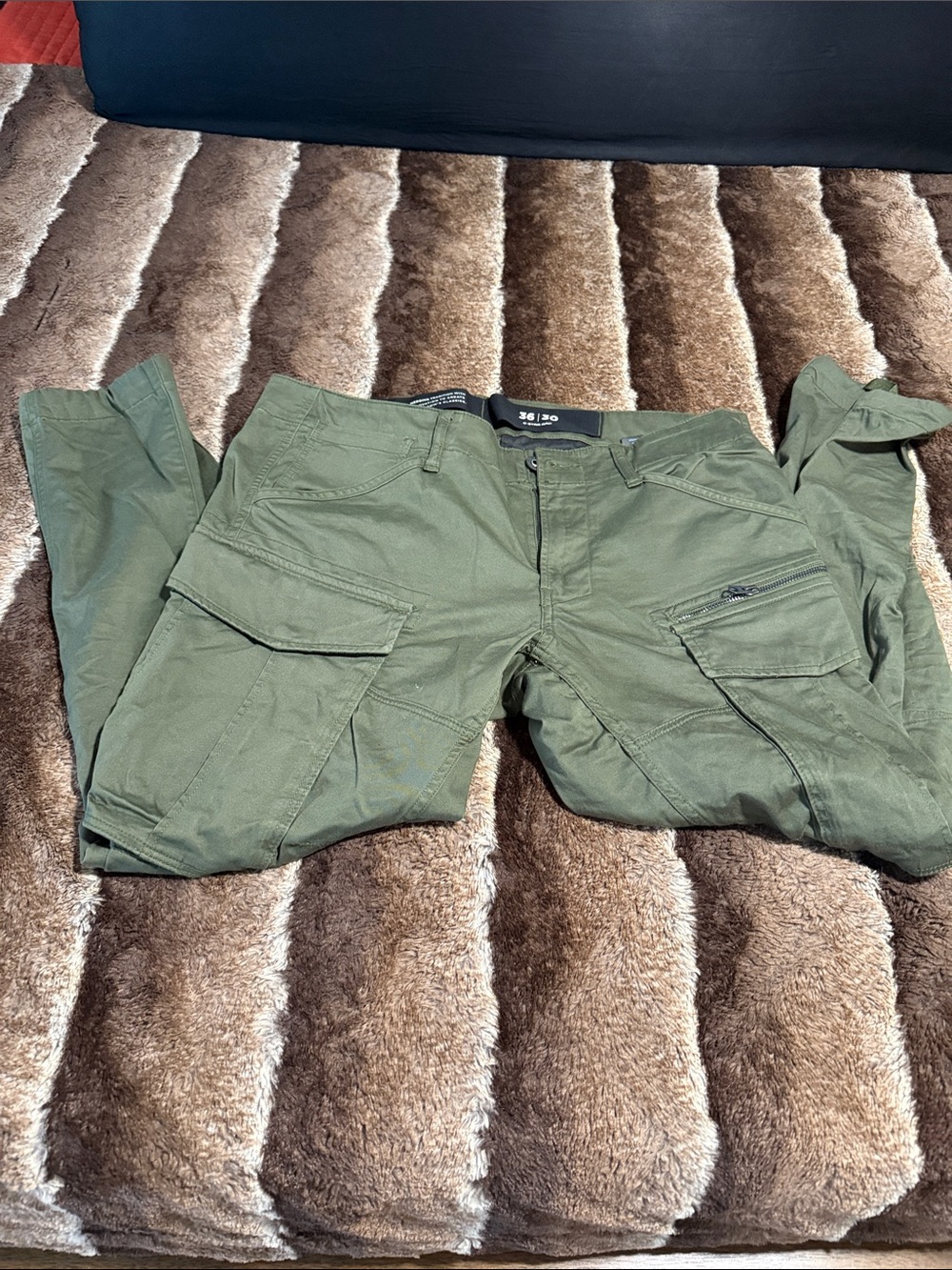 G-Star Olive Green Men's Cargo Pants - Utility Pockets